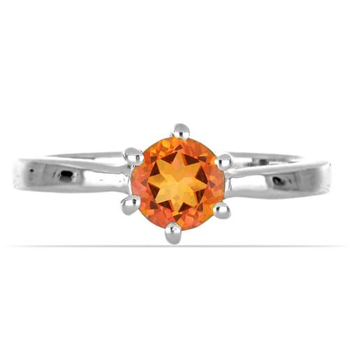 BUY REAL PADPARADSCHA QUARTZ GEMSTONE RING IN 925 SILVER